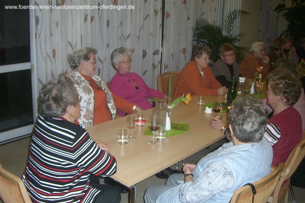 Dankeschön-Abend für die ehrenamtlichen Helfer des Fördervereins Seniorenzentrum Oferdingen e.V. am 16.02.2011