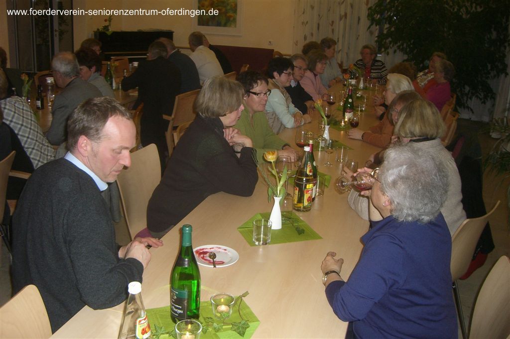 Dankeschön-Abend für die ehrenamtlichen Helfer des Fördervereins Seniorenzentrum Oferdingen e.V. am 16.02.2011